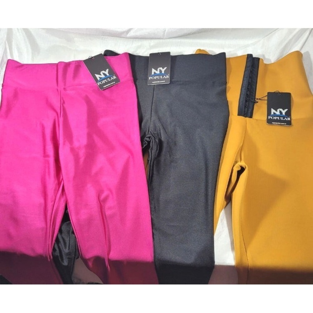 LOT: 3 Pairs NY Popular Mixed‎ Styles Luxury Turkish Leggings - Sz Medium